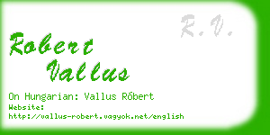 robert vallus business card